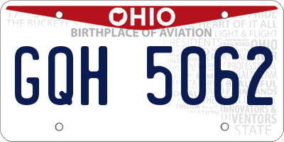 OH license plate GQH5062