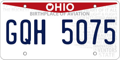 OH license plate GQH5075
