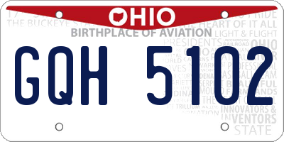 OH license plate GQH5102