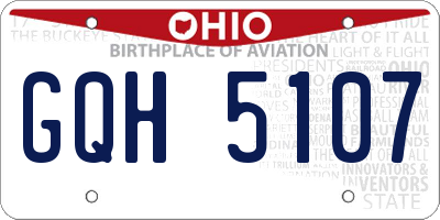 OH license plate GQH5107