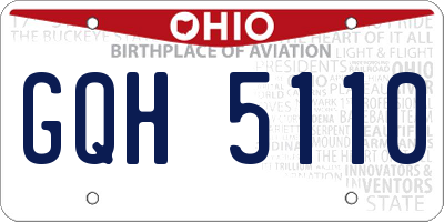 OH license plate GQH5110