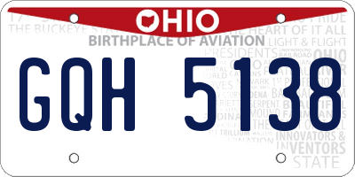 OH license plate GQH5138