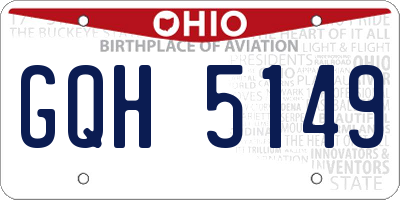 OH license plate GQH5149