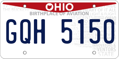 OH license plate GQH5150
