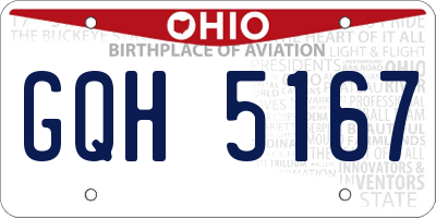 OH license plate GQH5167