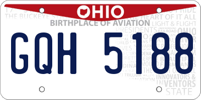 OH license plate GQH5188