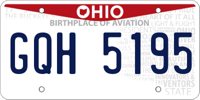 OH license plate GQH5195