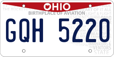 OH license plate GQH5220