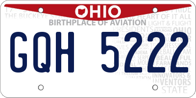 OH license plate GQH5222