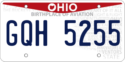 OH license plate GQH5255