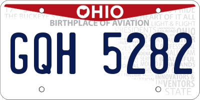 OH license plate GQH5282