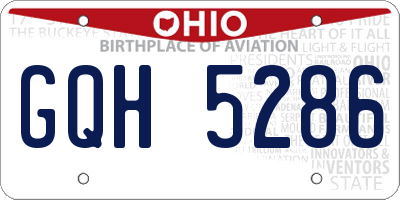 OH license plate GQH5286
