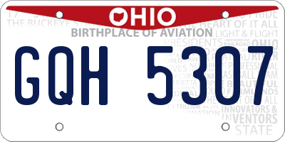 OH license plate GQH5307