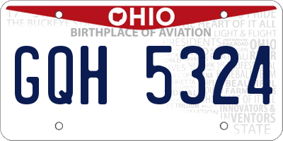 OH license plate GQH5324