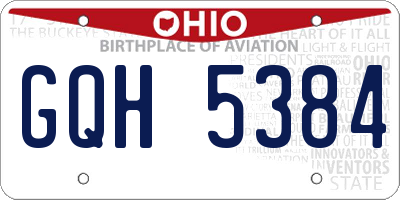 OH license plate GQH5384
