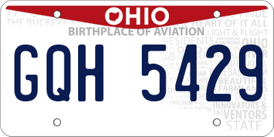 OH license plate GQH5429