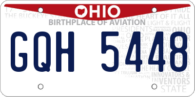 OH license plate GQH5448