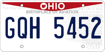 OH license plate GQH5452