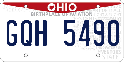 OH license plate GQH5490