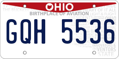 OH license plate GQH5536