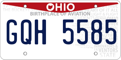 OH license plate GQH5585