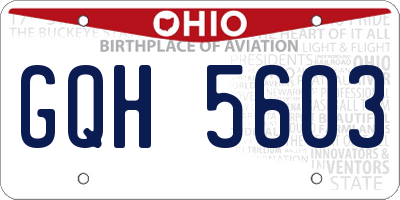 OH license plate GQH5603