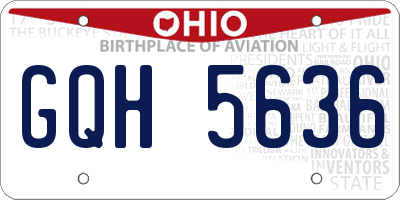 OH license plate GQH5636