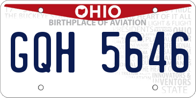 OH license plate GQH5646