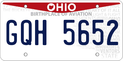 OH license plate GQH5652