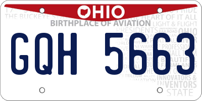 OH license plate GQH5663