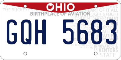 OH license plate GQH5683
