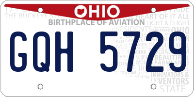 OH license plate GQH5729