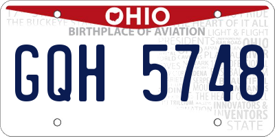 OH license plate GQH5748