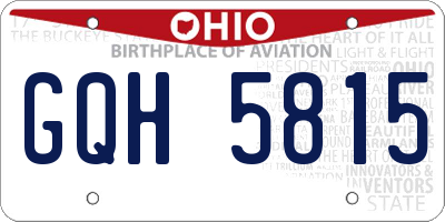 OH license plate GQH5815