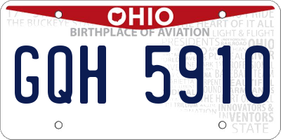 OH license plate GQH5910