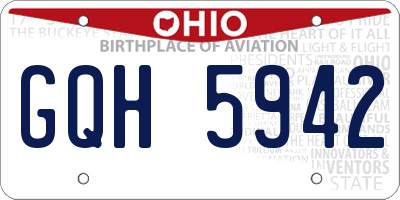 OH license plate GQH5942