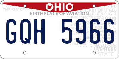 OH license plate GQH5966