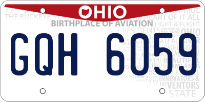 OH license plate GQH6059