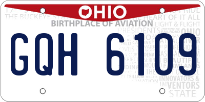 OH license plate GQH6109