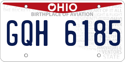 OH license plate GQH6185