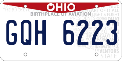 OH license plate GQH6223