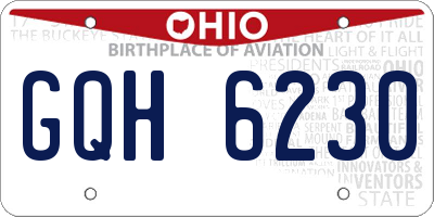 OH license plate GQH6230