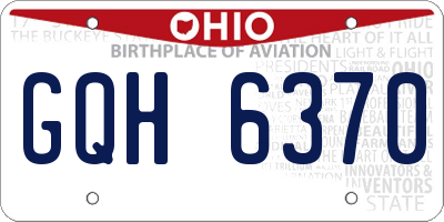 OH license plate GQH6370