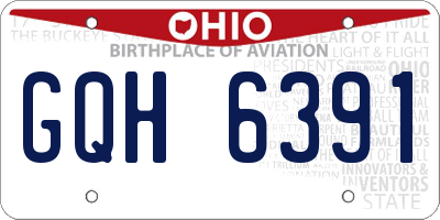 OH license plate GQH6391