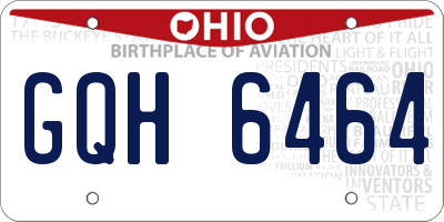 OH license plate GQH6464