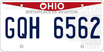 OH license plate GQH6562