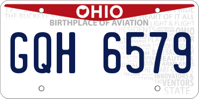 OH license plate GQH6579