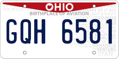 OH license plate GQH6581
