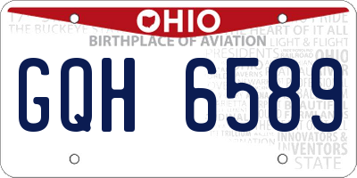 OH license plate GQH6589