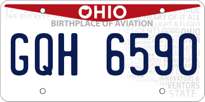 OH license plate GQH6590